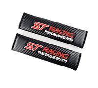 GÉNERIC 2 Pcs Coche Almohadillas para Cinturón de Seguridad, para Ford ST Racing Fiesta Ranger Mustang Focus mk2 kuga Asiento Cinturón Proteccion Cubiertas