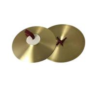 Generic 2 Piezas Platillo Crash Címbalo Manual Percusión de Aleación Resistente Alta Dureza con Correa para Adecuado para Práctica en Casa Espectáculos E, 16 Inch