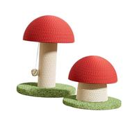 Generic 2 postes rascadores para gatos, juguetes de actividad para mascotas, forma de hongos, sisal, cáñamo, rascador vertical para gatos para moler en interiores