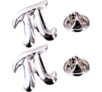 Generic 2 Uds. Pin De Solapa Con Símbolo De Matemáticas Pi, Broche De Metal Para Matemáticas, Insignias Para Ropa, Bolsos, Chaquetas, Accesorios, plata
