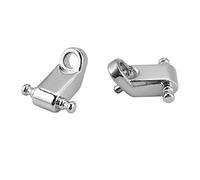 Generic 2 UNIDS Retenedor de Cuerdas de Rodillo de Alta Resistencia Árbol de Cuerdas de Guitarra con Accesorio de Tornillo para Guitarra Eléctrica Metal Oro Negro Plata 1.2x1.1cm (SILVER)