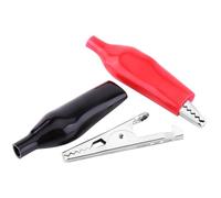 Generic 20 Abrazaderas Eléctricas de Cocodrilo Duraderas de 45 Mm para Pruebas, Fundas de PVC, Piezas de Repuesto para Equipos de Prueba, Elementos Esenciales de Laboratorio de Física Escolar, Clips