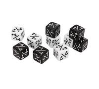 Generic 20 Dados de 4 Caras en Blanco y Negro para la Enseñanza de Matemáticas y el Desarrollo de Habilidades de Contador en Las Aulas