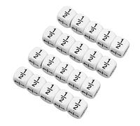 Generic 20 Dados de Fracción de 16 Mm con Símbolos Grabados Herramienta de Enseñanza Matemática para el Aprendizaje en el Aula y en el Hogar Dados de Números Fraccionarios de Plástico Blanco