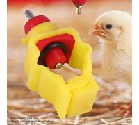 Generic 20 Piezas Alimentador Automático de Pollos, Tetinas, Bebedero de Acero Inoxidable ABS Duradero para de Riego de Aves de Corral (4 Piezas de Tubo (Tubo de 20 mm de diámetro))