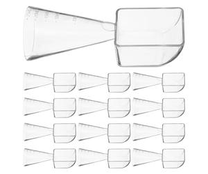 Generic 20 Piezas Cuchara para ajustar la película recogedor de fórmula medir cucharas para hornear Transparent