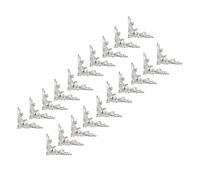 Generic 20 Protectores de Esquinas de Cajas de Metal Antiguo, Cubierta Decorativa para Caja de Joyería, de, álbum de Recortes, Amarillo, 1,65 X 2,24 Pulgadas (WHITE)