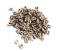 Generic 200 Uds. Letras Decorativas de Madera A-Z y Números del 0 Al 9 para la Educación de los Niños Perfecto para la Decoración del Hogar DIY Madera Natural Duradera (número)