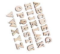 Generic 200 Uds. Letras Decorativas de Madera A-Z y Números del 0 Al 9 para la Educación de los Niños Perfecto para la Decoración del Hogar DIY Madera Natural Duradera (Diseño de letras en inglés)