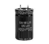 Generic 220uF 450V Condensador Electrolítico Tipo Radial Alta Confiabilidad para Aplicaciones Electrónicas Negro 25x40mm Kit de 10 Piezas