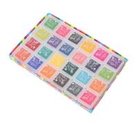 Generic 24 Colores Linda Almohadilla de Tinta Colorida para Sello de Goma, Estuches de Almacenamiento Firmes, Soluble en Agua para una Fácil Limpieza, Exquisita y Cómoda de Llevar, Cartas de Amor