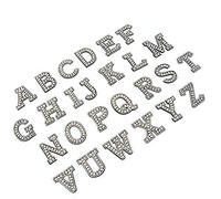 Generic 26 Uds. De Diamantes De Imitación con Apliques De Letras para Decoración De Ropa y Bolsos, Accesorios De Tela Suave No Tejida De 2-5,2 Cm