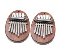 Generic 2piezas Kalimba Mini De Madera Portátil Piano De Pulgar Para Principiantes Instrumento Musical Adultos Diseño y Decorativo