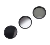 Generic 3 en 1 Filtro de Cámara Conjunto de Filtros CPL ND8 GND para una Mejor Calidad de Imagen y Control de Exposición para Entusiastas de la Fotografía Aleación de Aluminio, Vidrio óptico (58MM)
