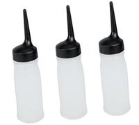 Generic 3 piezas Botellas Aplicadoras de Pelo Recargables Botellas Exprimibles con Fino para Tinte Aceite y Champú Dispensador Preciso para Uso Doméstico y Profesional