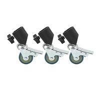 Generic 3 Ruedas Giratorias con Bloqueo de 22 Mm para Soportes de Luz de Estudio, Trípodes de Fotografía con Freno Seguro y Ruedas con Junta de Metal para un Movimiento Estable del Equipo