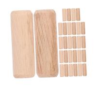 Generic 300 Piezas Tacos de Madera Maciza Ranurados para Manualidades Clavijas de Madera Natural sin para Proyectos DIY Reparación de Muebles y Carpintería
