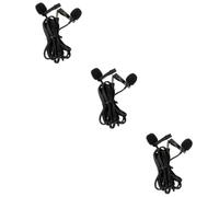 Generic 3piezas Micrófono Lavalier Clip Micrófono De Grabación Para Streaming Compatible Teléfonos y Tabletas Longitud De Duradero Para Entrevistas y Conferencias