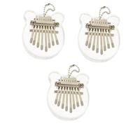 Generic 3piezas Piano De Pulgar Kalimba Transparente De Teclas Instrumento Musical Portátil Para Principiantes Para Interpretaciones y Recreación Familia