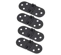 Generic 4 Bisagras Abatibles de Aleación de Zinc, Color Negro, Resistente Al Desgaste, para Mesas Plegables y Mostradores de Máquinas de Coser
