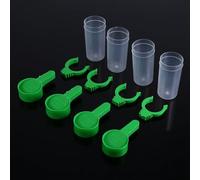 Generic 4 Clips Automáticos para Bebedero y Comedero de Pájaros para Loros, Diseño Duradero y Ligero para un Uso Fácil, Cacatúas Periquitos, Material Plástico de Calidad