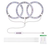 Generic 4 Luces de Crecimiento de Cabeza para Plantas de Interior 6.2W 80Led Alimentadas por USB con Temporizador 5 Niveles de Brillo Regulables 4000K Lámpara de Cultivo de Plantas de Espectro (3