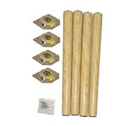 Generic 4 patas de madera para muebles, patas de silla de escritorio, patas antideslizantes de repuesto para laptop, escritorio, cama, mesa de café (30 cm)