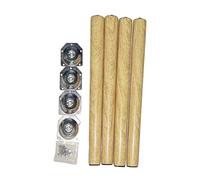 Generic 4 patas de madera para muebles, redondas cónicas, estilo moderno, 40 cm, antideslizantes, fácil instalación atornillada, adecuadas para escritorios de cama, mesas de cama para laptop, mesas de