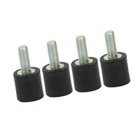 Generic 4 Piezas Soportes de Goma Bobinas Antivibración para Compresores de Aire Motores de Gasolina Bombas de Agua con Estabilidad bajo Fuerzas Laterales, Negro/Plata, para Maquinaria Industrial