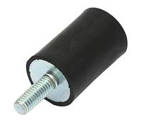 Generic 4 Piezas Soportes de Goma Bobinas Antivibración para Compresores de Aire Motores de Gasolina Bombas de Agua con Estabilidad bajo Fuerzas Laterales, Negro/Plata, para Maquinaria Industrial