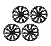 Generic 4 Tapacubos Universales de 16 Pulgadas, Elegantes Cubiertas Antiarañazos para la Mayoría de los Coches y SUV, Hechas de ABS Duradero (Black)
