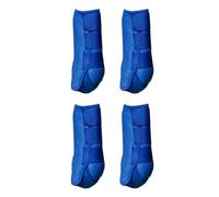 Generic 4 Uds Botas de Caballo Protectores de Piernas Ajustables Cómodos Neopreno Reutilizables Transpirables Protectores de Caballos Conjunto de Equipo de Pi, Azul, s