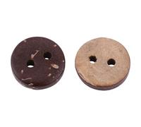 Generic 400 Uds. 10mm Cáscara de 2 Agujeros Botones de Costura Decoración de álbum de Recortes de Madera para Bricolaje Hecho a Mano