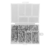 Generic 450 Alfileres en T de Acero a Prueba de Herrumbre, Largos y Rectos para Hacer Pelucas y Manualidades, de 1,1 a 2, Pulgadas en una Caja Transparente