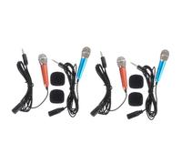 Generic 4piezas Micrófono Miniatura Para Smartphone y Tablet Micrófono De Grabación Portátil Compatible Altavoces y Auriculares Para Cantar y Entrevistas Diseño Compacto y Duradero