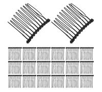 Generic 50 Peinetas para Velo de Novia 10 Dientes de Hierro Flexible y Sujeción Segura, Accesorios Elegantes para Bodas y Fiestas