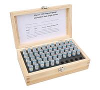 Generic 50 Uds 1 Juego de Calibre de Clavija de 1,49 Mm Herramienta de Medición de Acero con Rodamiento de Tolerancia de 0.001Mm con Caja de Madera