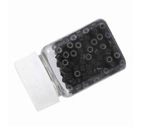 Generic 500 Bucles para Extensiones de Cabello con Forro de Silicona Suave para una Fácil Aplicación en 5 Colores Vibrantes (BLACK)