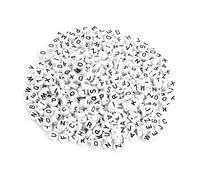 Generic 500 Cuentas de Letras Acrílicas, Lindas Cuentas del Alfabeto, de JoyeríA DIY con 26 Letras de la A A la Z, Ideal para Pulseras, Collares, Llaveros y Manualidades de Aprendizaje para Niños