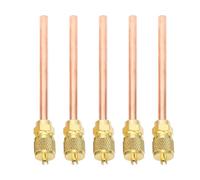 generic 5pcs Válvula de Acceso de Aire Acondicionado 1/2 20 CONF, Válvula de Relleno de Refrigeración de CA Copper con Removedor de Núcleos para Tuberías R410 R32, Válvula de Servicio