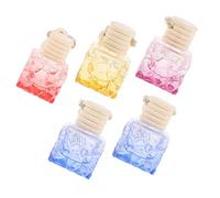 Generic 5Piezas Botella de Aromaterapia Colgante para Automóvil Difusor de Perfume Recargable Decoración de Aire Fresco Aromaterapia para Relajación y Estrés Color Aleatorio