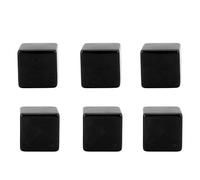 Generic 6 Bloques de Dados de Plástico en Blanco, 30 X 30 X Mm, Dados de Seis Caras para Juegos de Mesa de Enseñanza en el Aula, Dibujo de Números, Letras, Actividades de Rompecabezas (Black)