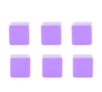 Generic 6 Bloques de Dados de Plástico en Blanco, 30 X 30 X Mm, Dados de Seis Caras para Juegos de Mesa de Enseñanza en el Aula, Dibujo de Números, Letras, Actividades de Rompecabezas (Purple)