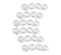 Generic 6 Pinzas para El Cabello Vintage Sin Pintar, Plata