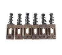 Generic 6 Uds Monturas de Rodillos para Guitarra Eléctrica Ajustables Piezas de Puente Trémolo de Aleación de Zinc Duraderas para Músicos Bronce (Lengüeta)