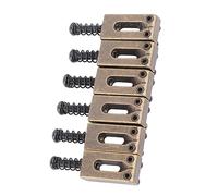 Generic 6 Uds Monturas de Rodillos para Guitarra Eléctrica Ajustables Piezas de Puente Trémolo de Aleación de Zinc Duraderas para Músicos Bronce (Derecho)