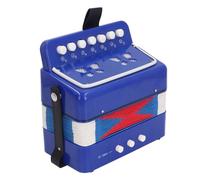 Generic 7 Keys Control Botton Accordion para Niños Principiantes, Instrumento Musical Portátil y Conveniente, Ideal para el Rendimiento del Escenario (BLUE)
