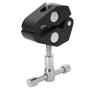 Generic Abrazadera de Cangrejo de Aleación de Aluminio Duradera, Abrazadera de Cámara Ajustable Fuerte para Monitor de Cámara DSLR, Luz de Flash, Apertura de 5cm, Color Negro