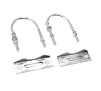Generic Abrazadera de Mástil de Bandera, Abrazadera de Mástil de Antena Dual Antioxidante para Todo Tipo de Clima para Sombrillas de Patio (A)