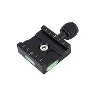 Generic Abrazadera de Placa de Liberación Rápida de Metal para Trípode RRS BENRO-Base de Carga Rápida Totalmente Metálica con Nivel de Burbuja y Regla, 50 * 12mm